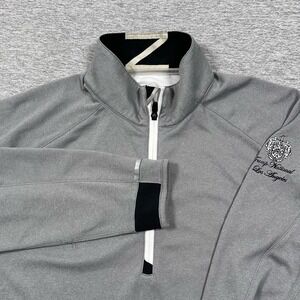 Zero Restriction Pullover Mens XL Gray 1/4 Zip Performance Trump National Golf